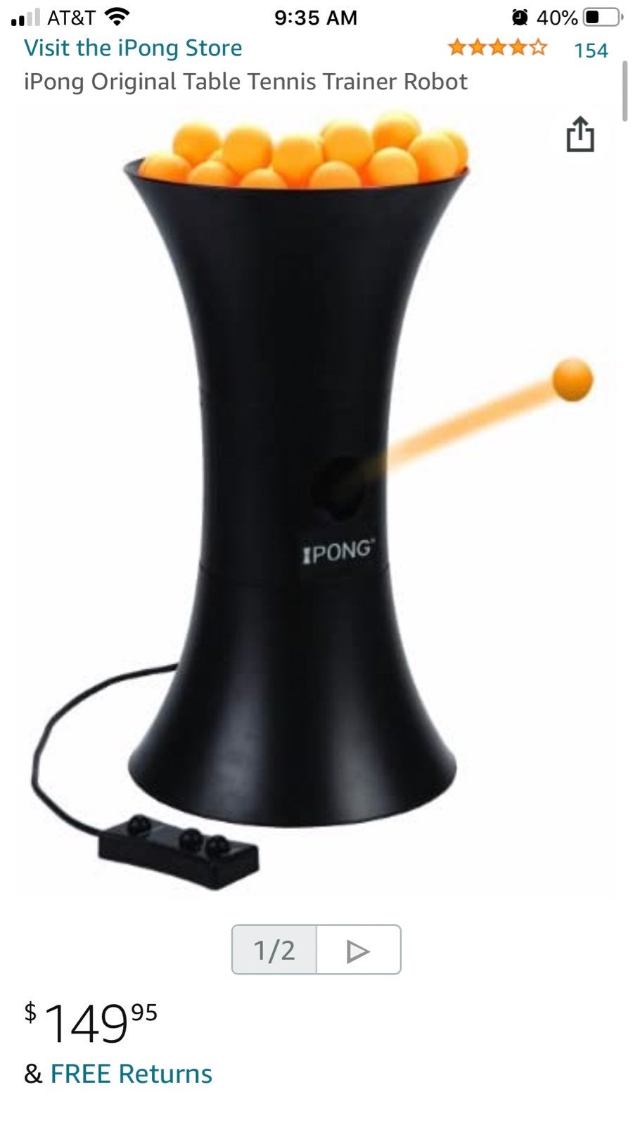 Ping buy ping ball shooter net and paddles