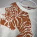 Anthropologie Tiger Print Pilcro Sweater White Burnt Orange Women’s Size Medium