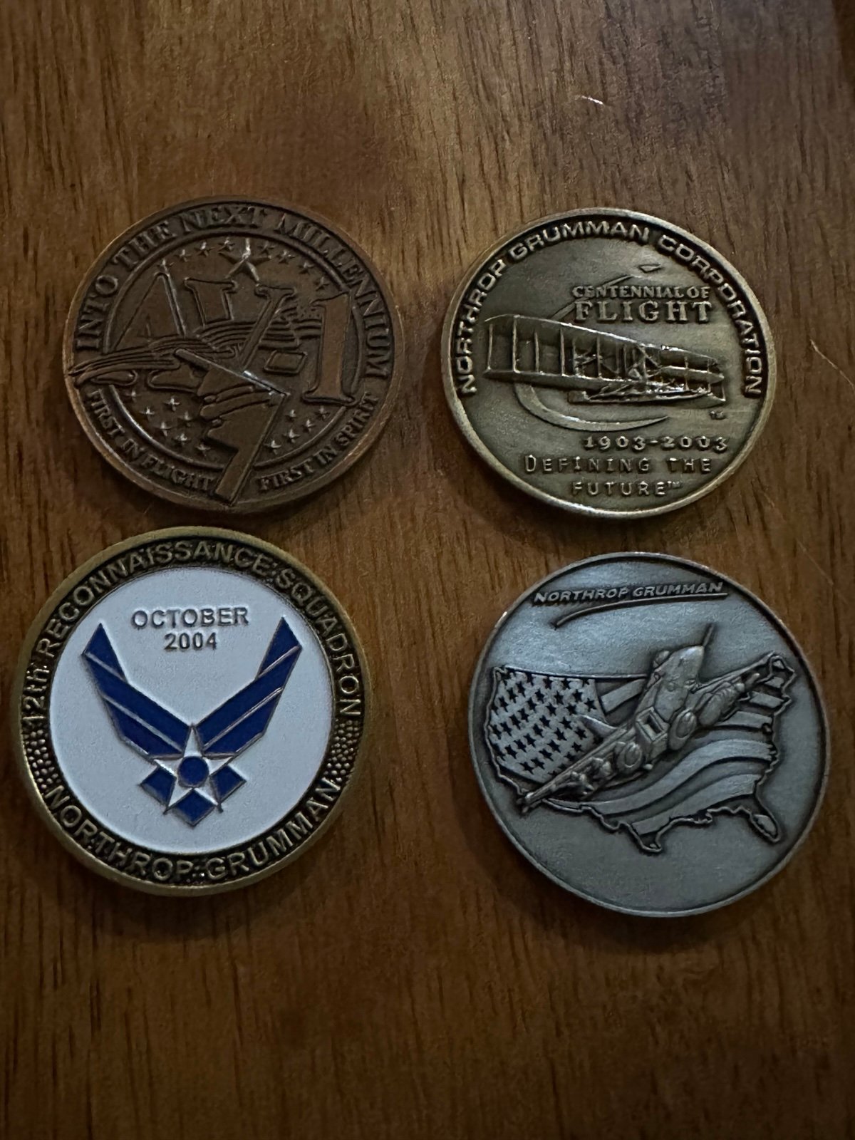 northrop grumman coin And B-2 Stealth Bomber AV-1 First in Flight Air Force Coin
