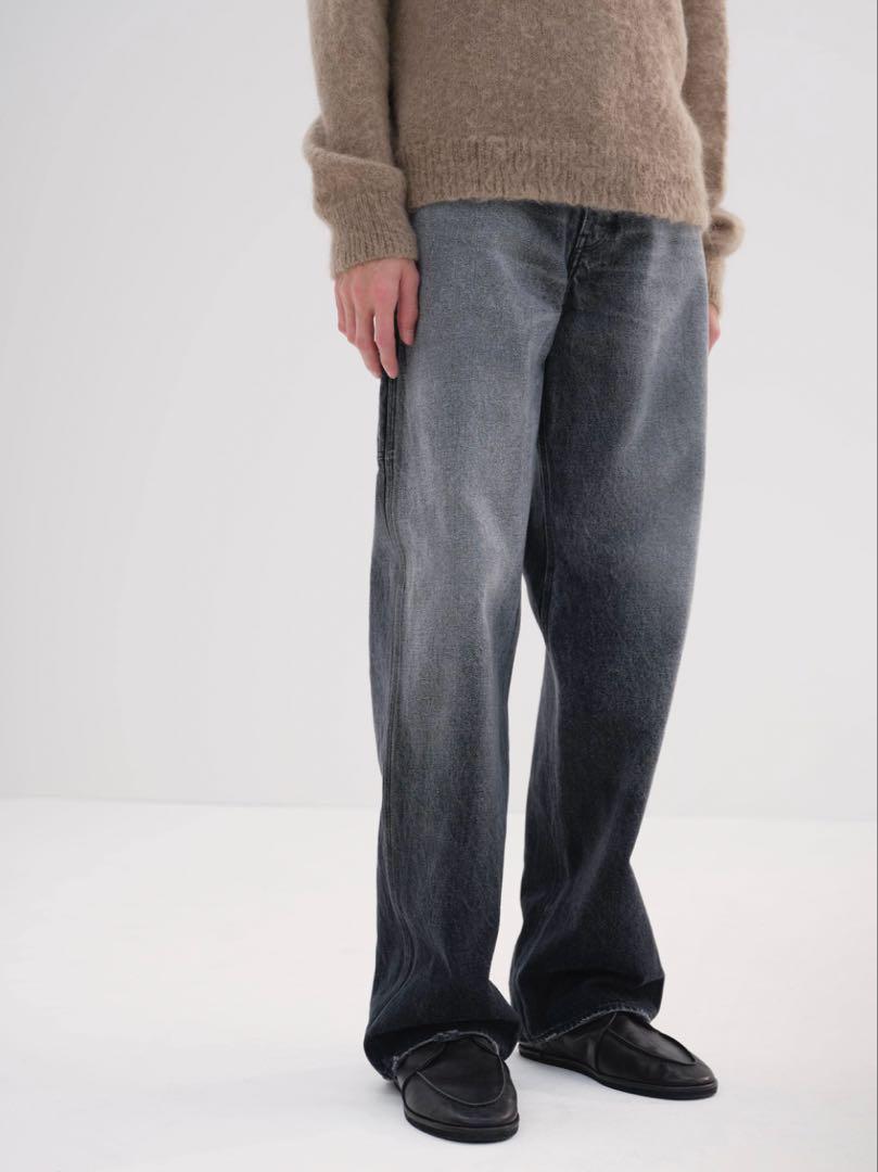 パンツ Auralee 24AW faded wide denim pants 4 Auralee Selvedge Faded Heavy Denim Wide Pants | Faded Indigo