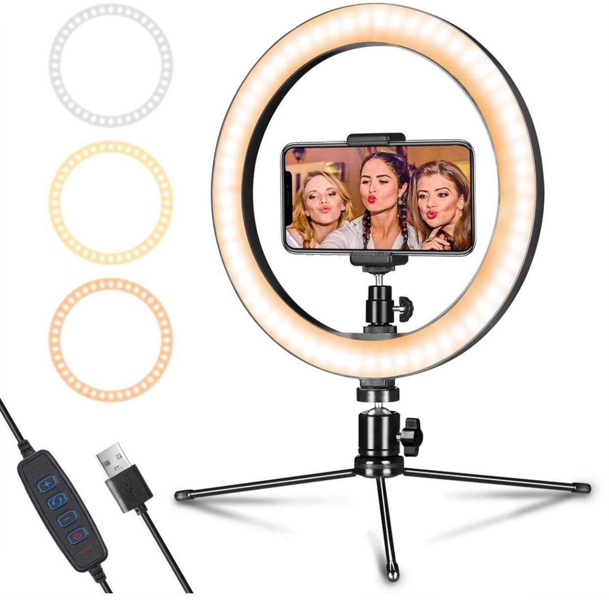 Ring light with tripod