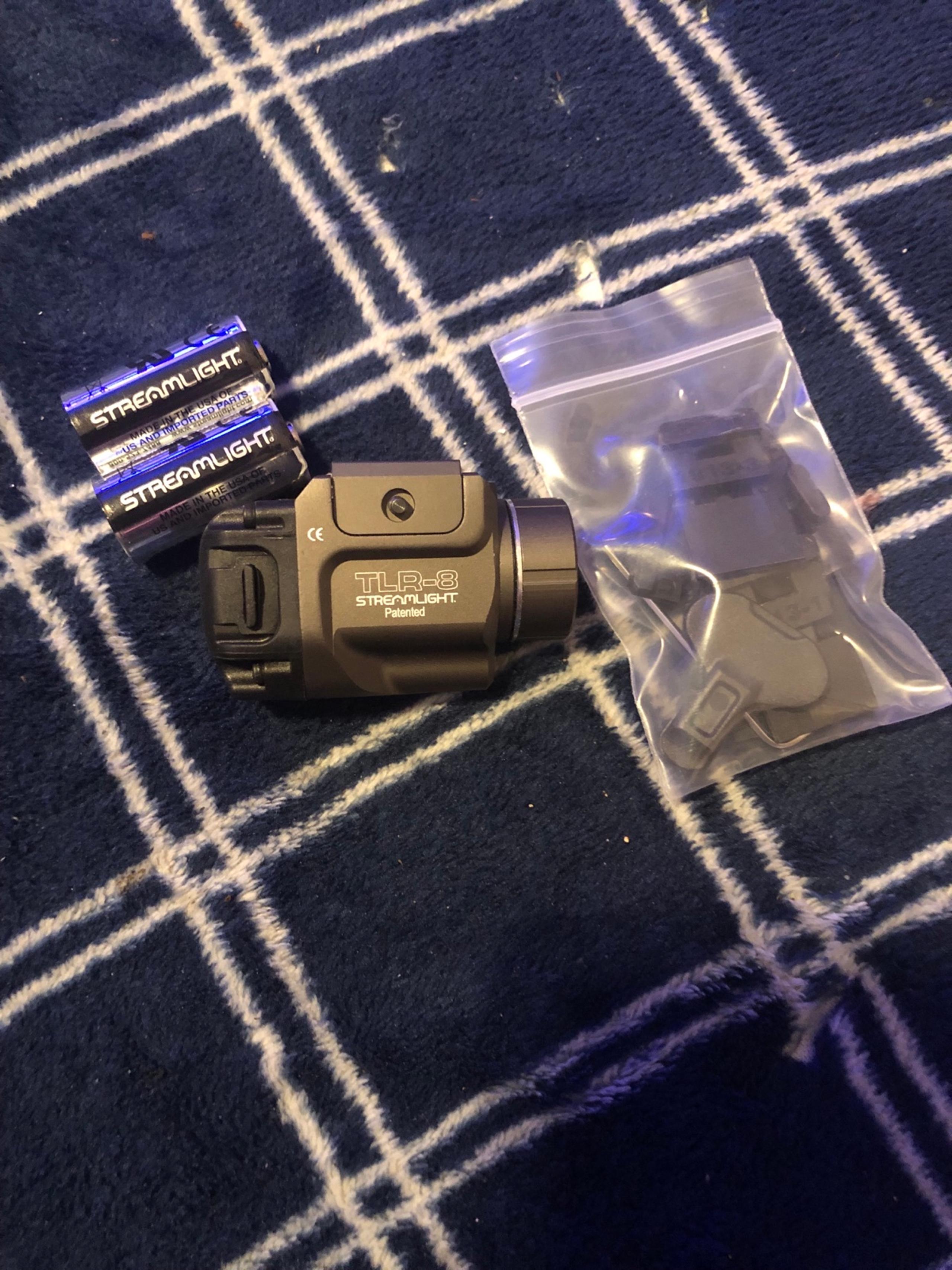 TLR8 500 Lumens Red Laser Sight + 2 Batteries & Mount Clips New - Streamlight