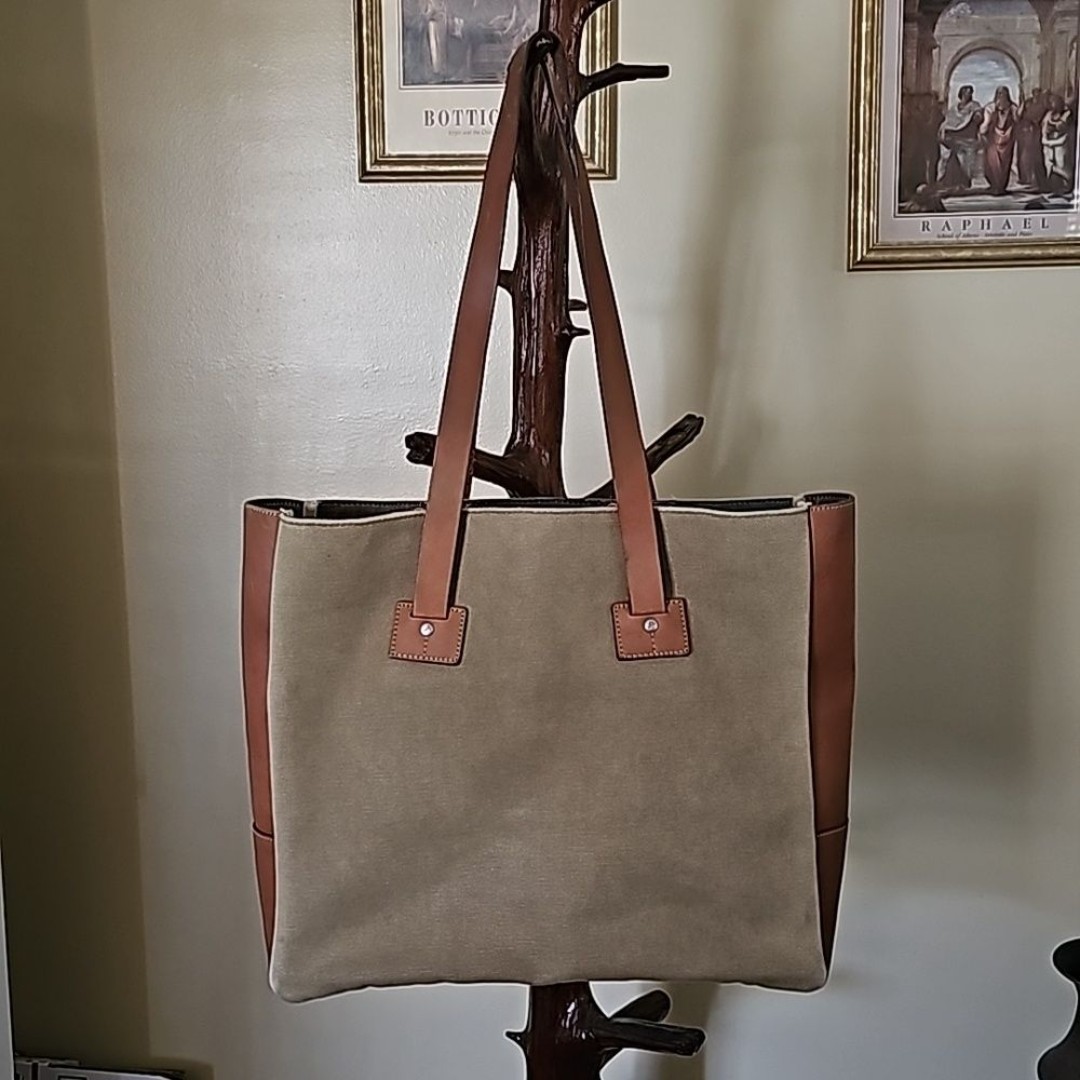 Jack Spade Canvas and Leather Accented Bag