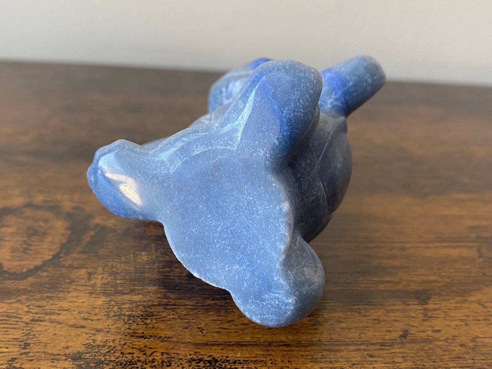 Natural Blue Aventurine Crystal Squirtle Pokemon Carving - detail