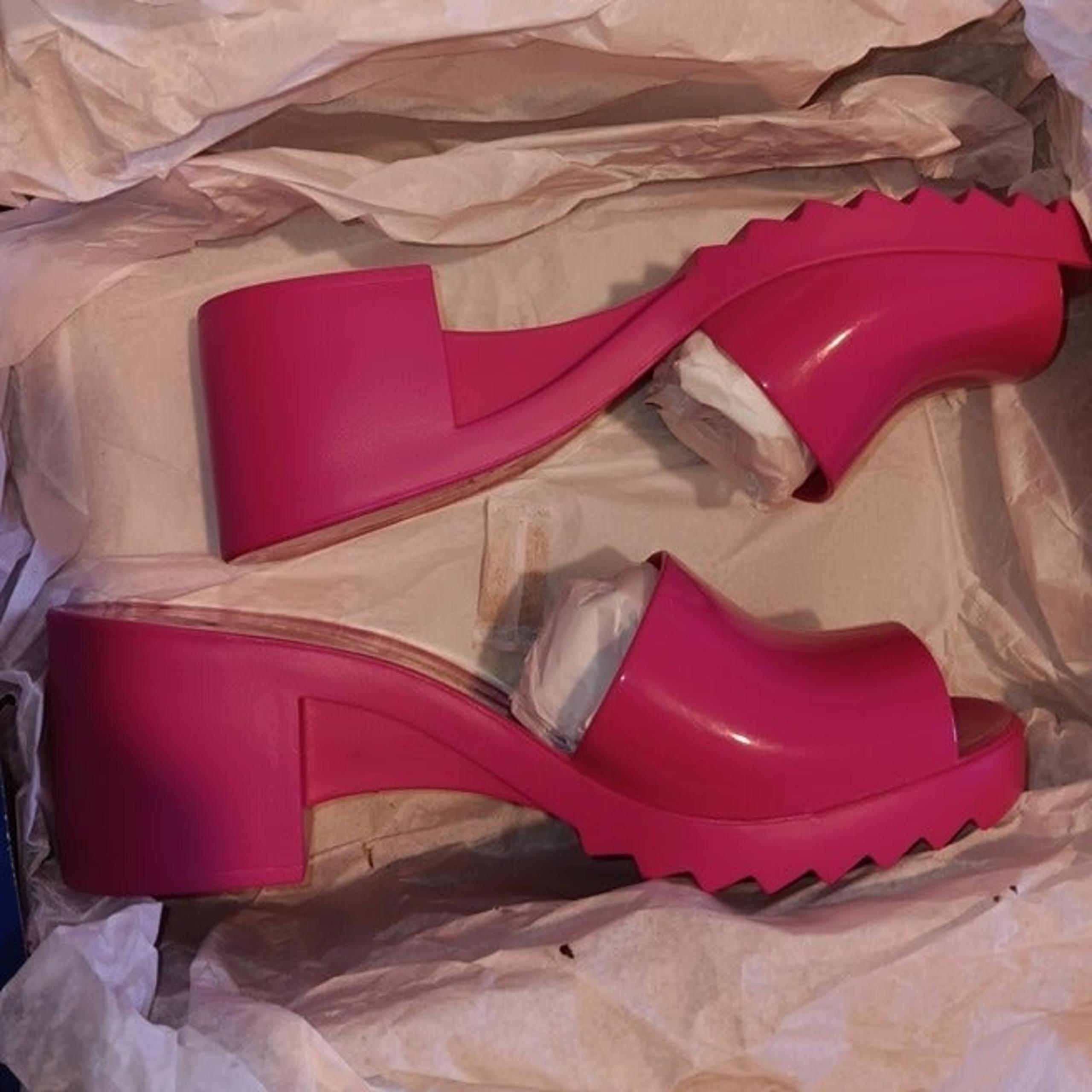 DOLLS KILL PINK JELLY SANDALS