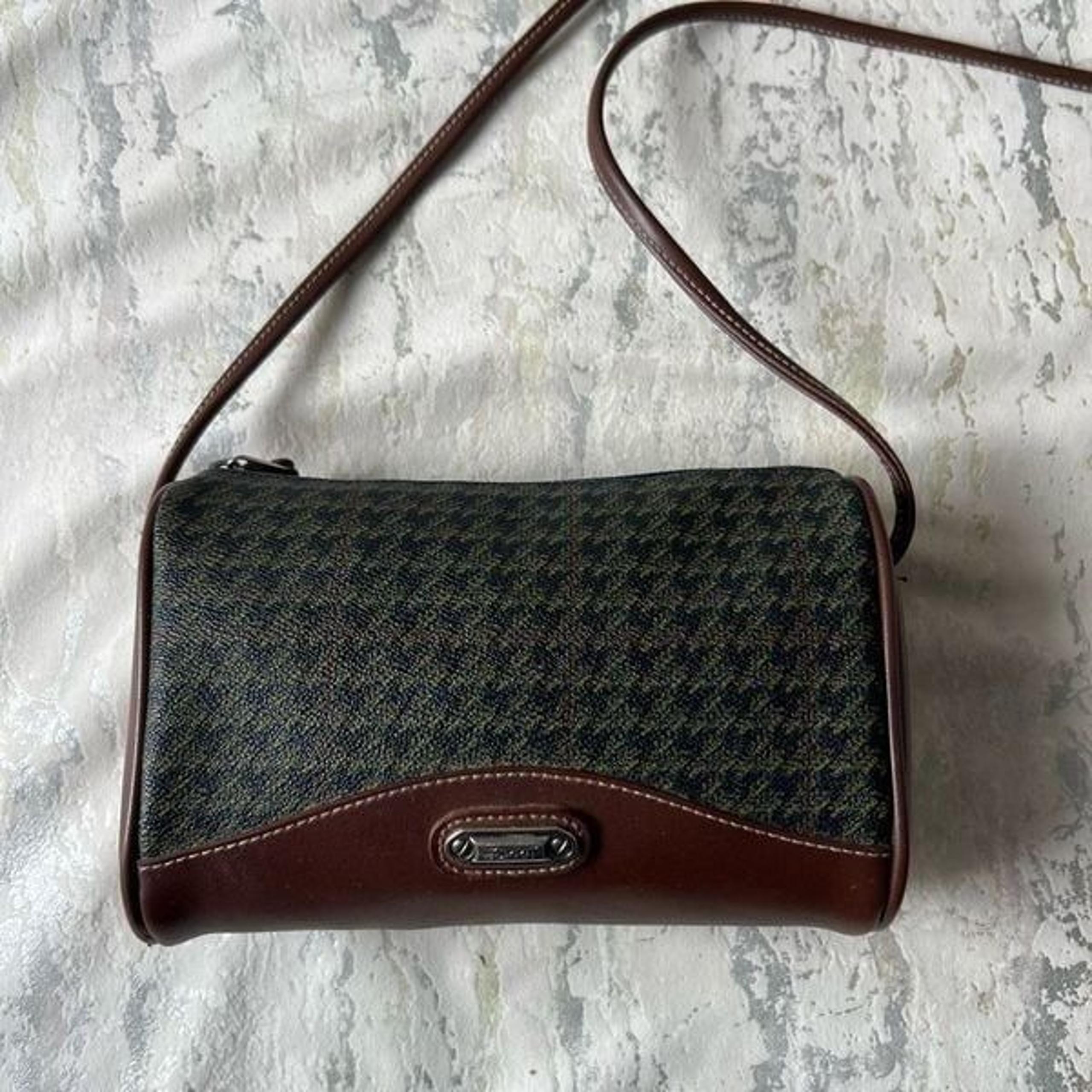 Esprit Y2K houndstooth plaid shoulder bag clueless