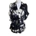 BCBGMAXAZRIA Black Combo River Draped Romper LS9C224/M371 Size XS