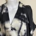 BCBGMAXAZRIA Black Combo River Draped Romper LS9C224/M371 Size XS
