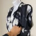 BCBGMAXAZRIA Black Combo River Draped Romper LS9C224/M371 Size XS