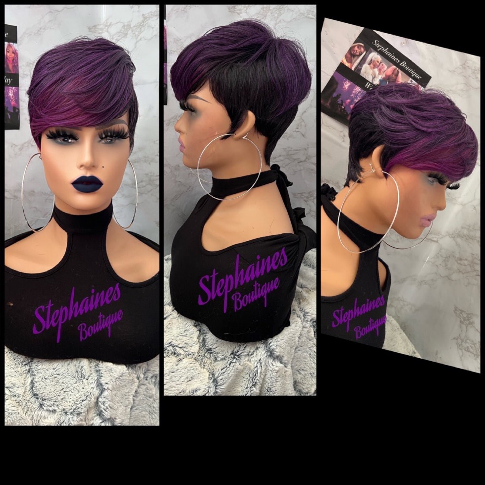 Human Hair blended lace front wig
