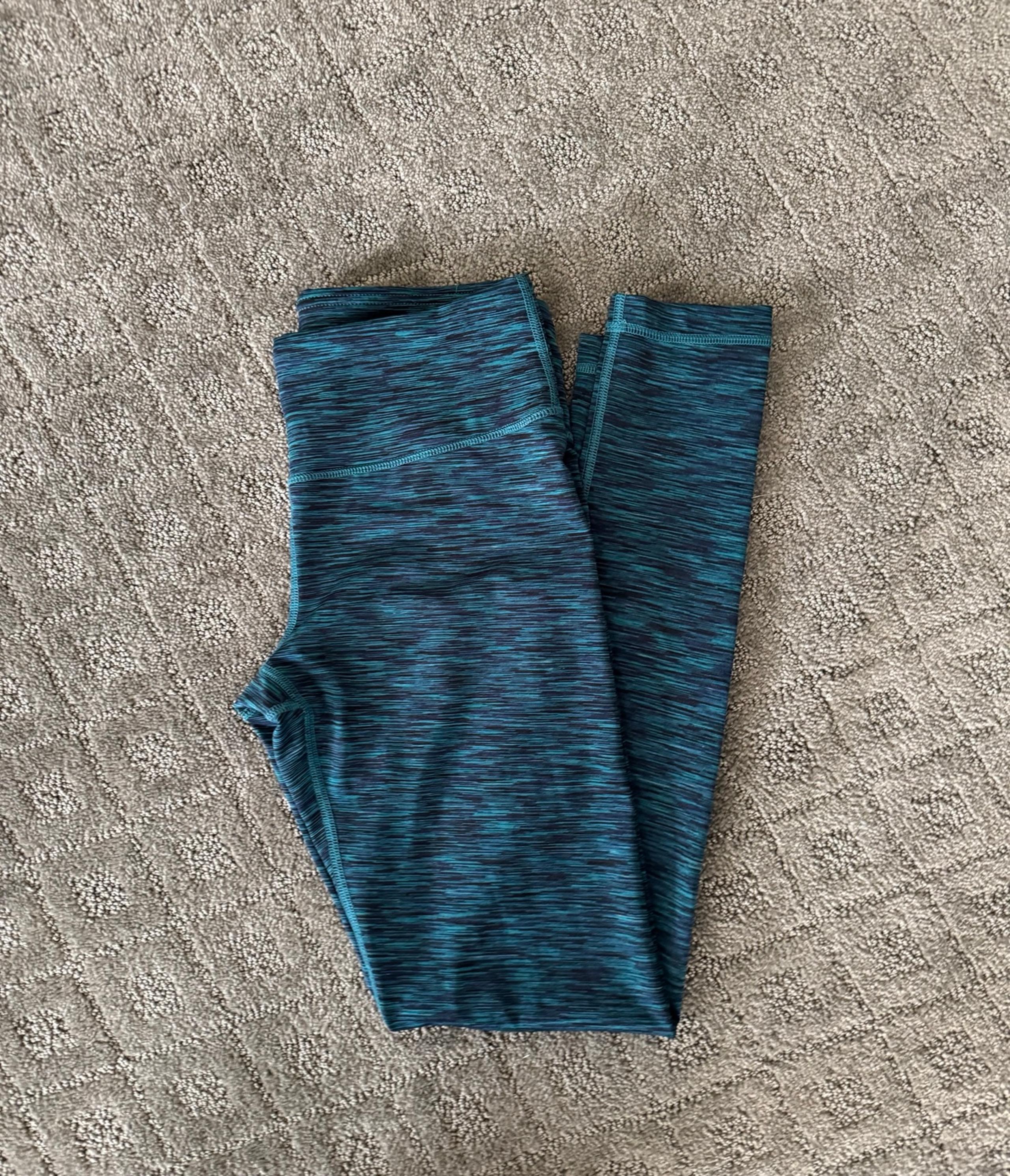 Women’s 90 Degree by Reflex Workout Green Colorful Design Leggings pants Size S