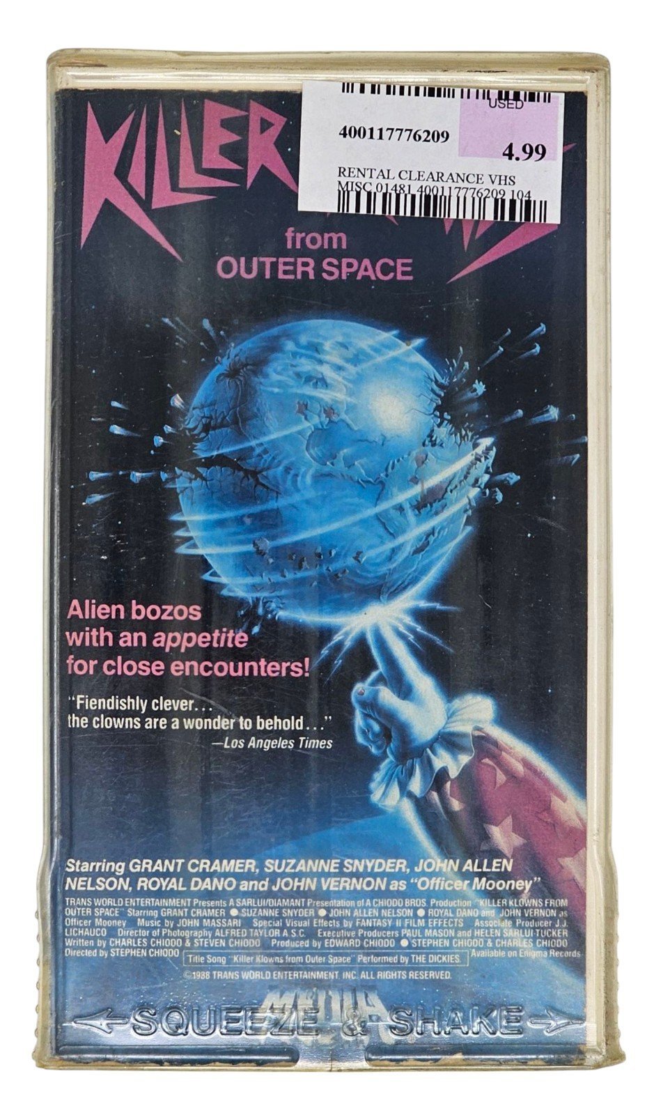 Rare Killer Klowns From Outer Space (VHS, 1989)