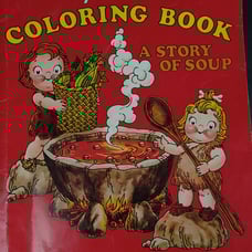 Large Campbell Soup Company Kid's Coloring Book International Story of Soup 1976