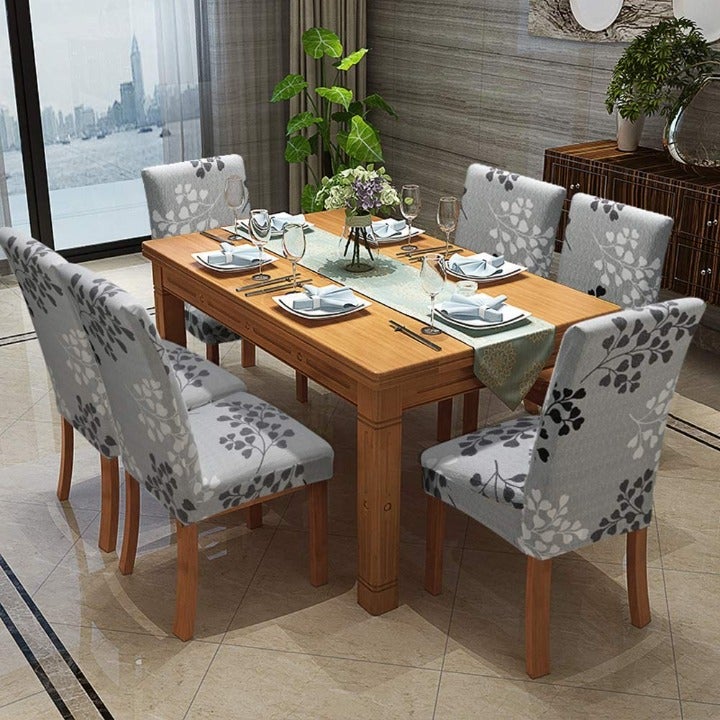 4Pack Super Fit Stretch Removable Washable Short Dining Chair Protector Cover