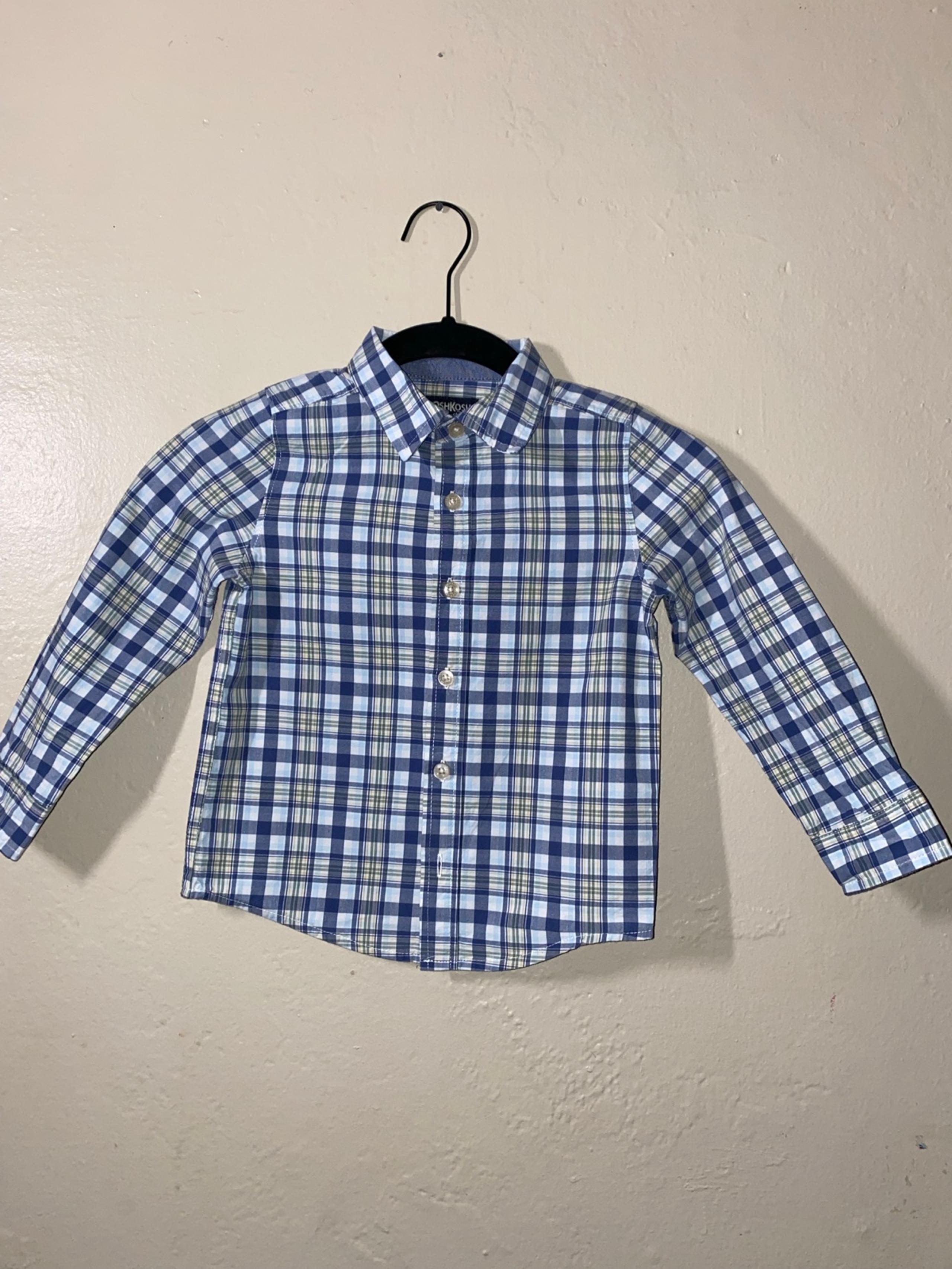OshKosh B’gosh toddler boys’ long-sleeve button-up shirt, size 4T