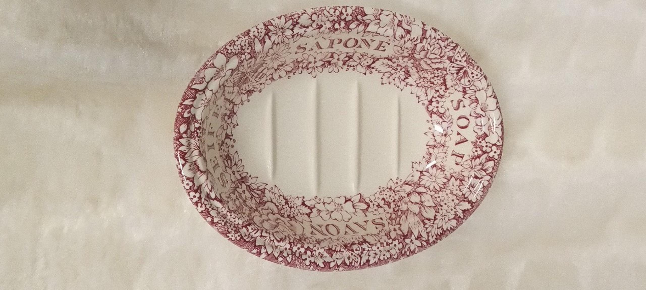 Mason's Red Transferware Soap Dish Crabtree & Evelyn London