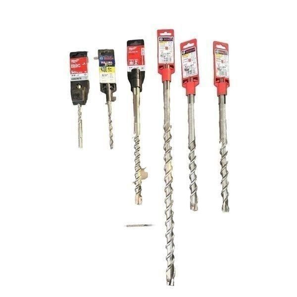 Milwaukee And Bosch Concrete Drill Bites (NEW) All Together