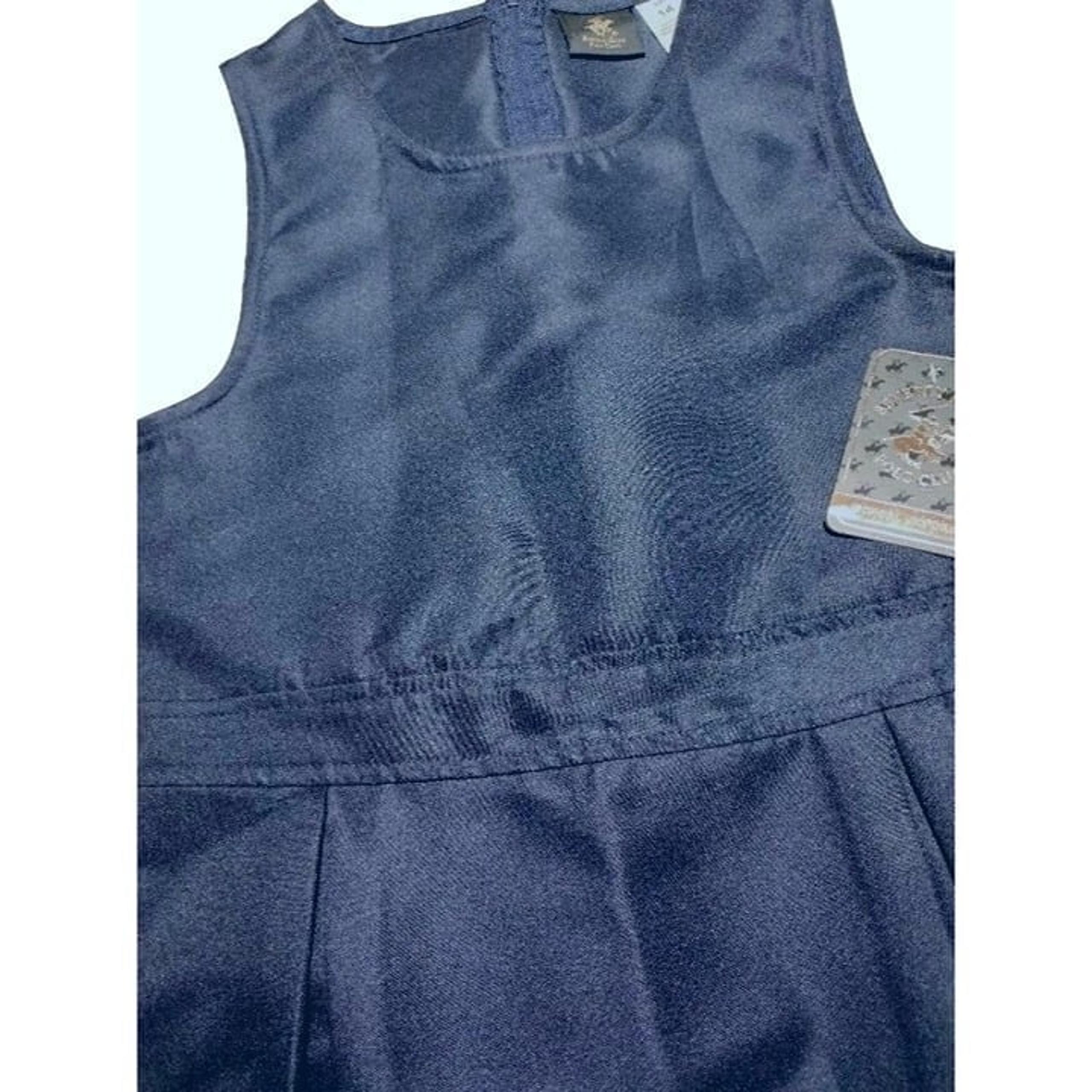 Beverly Hills Polo Club Girls' School Uniform Jumper Dress Navy Size 14