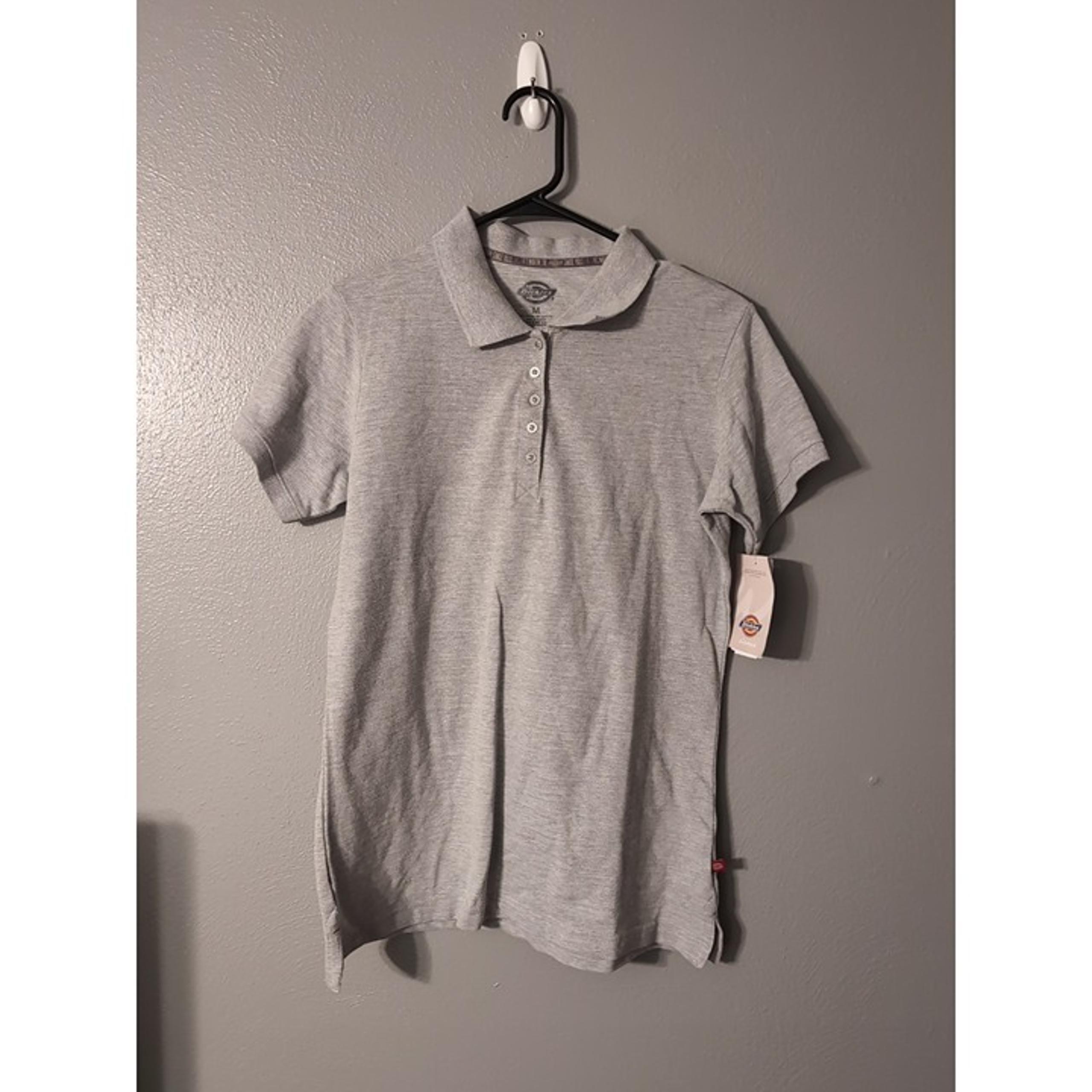 Dickies Light Gray Men's Slim Fit Polo Shirt Size M NWT