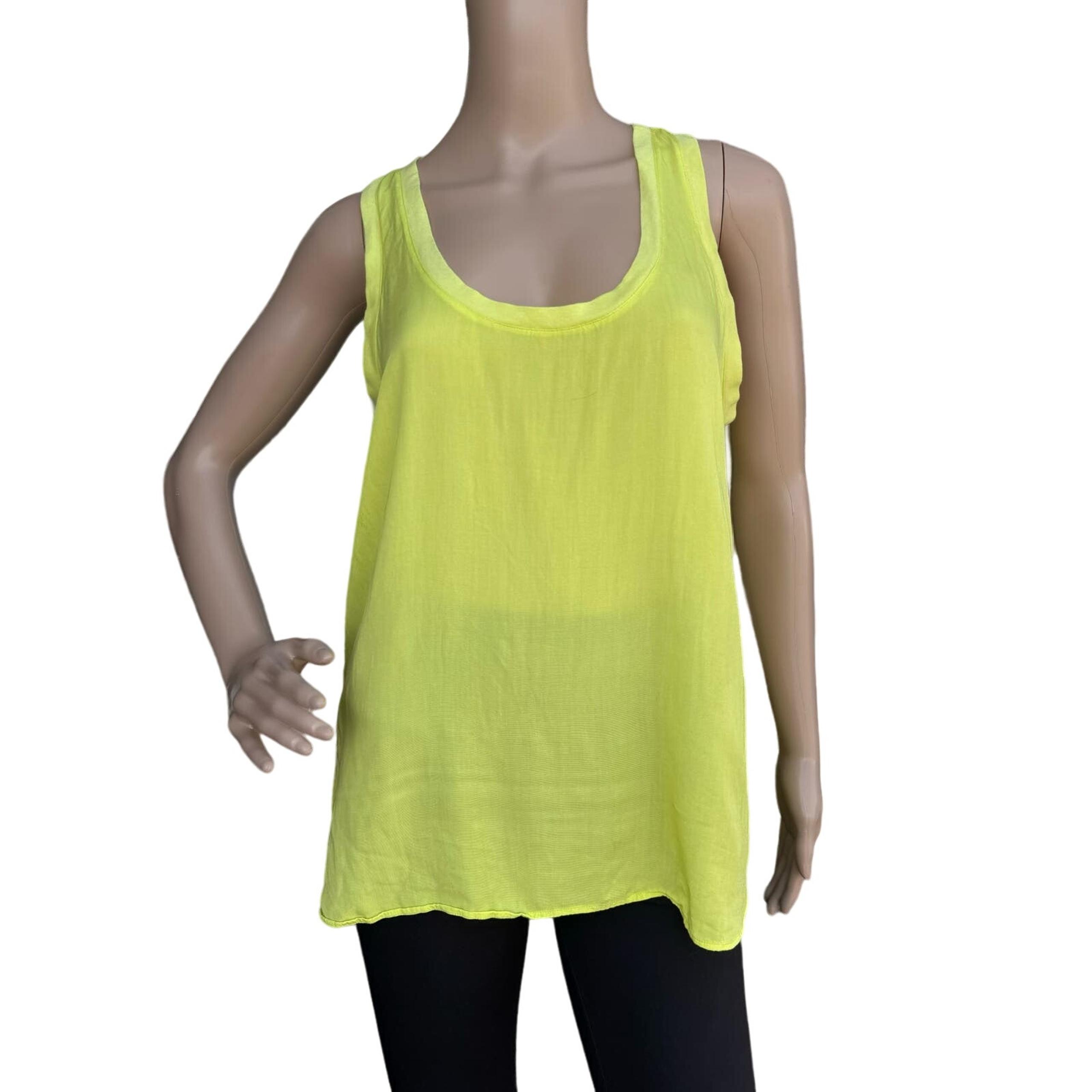 Polo Ralph Lauren Women's Yellow Sleeveless Scoop Neck Pullover Tank Top Size S