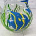 Tropical Beach Themed Angel Fish Colorful Sealife 96 oz Clear Glass Pitcher