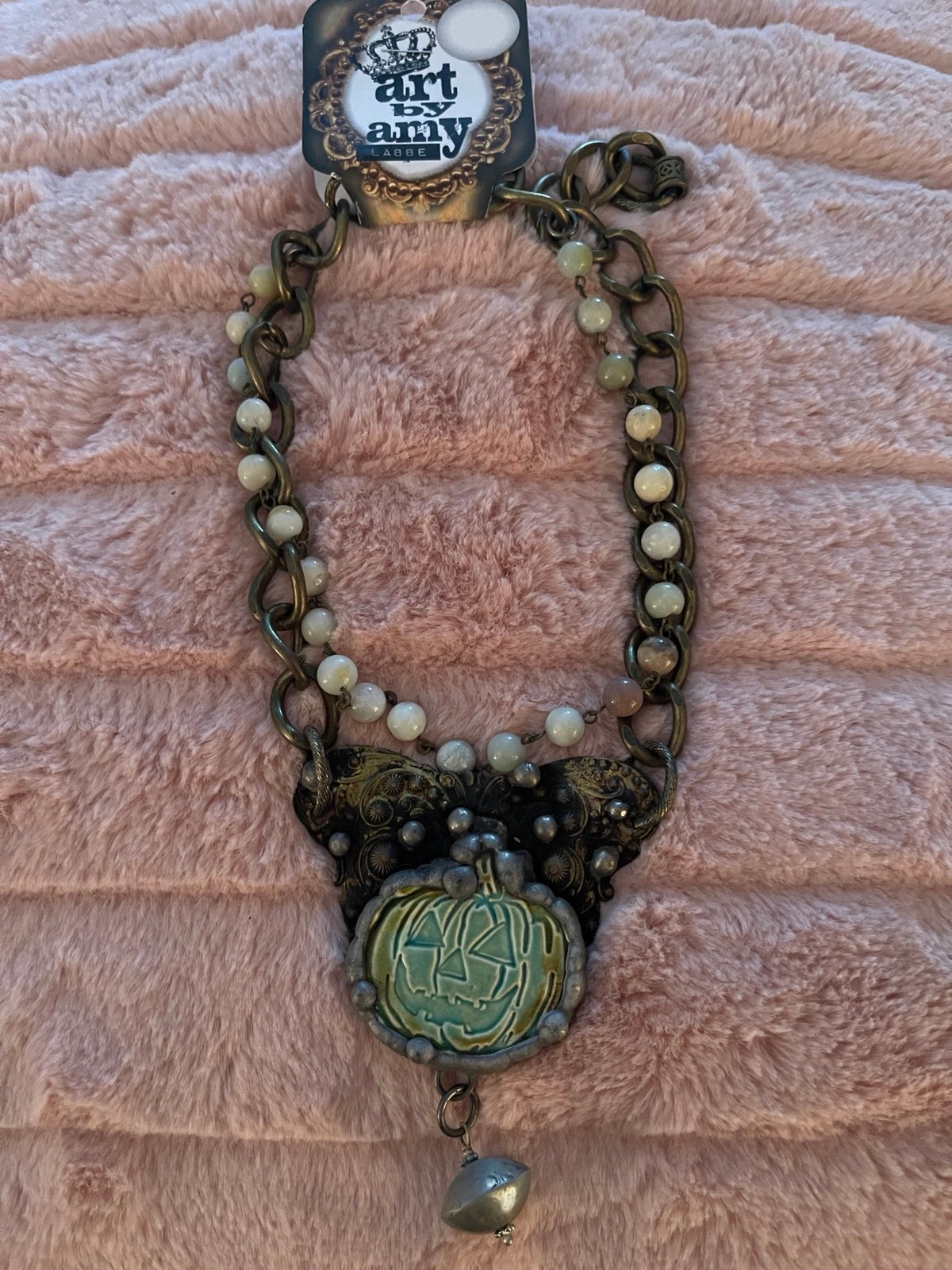 Art By Amy Jaded Pumpkin Necklace