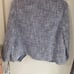 Karl Lagerfeld Paris Tweed Waterfront Jacket Size XL Blue /White Fringe NWT 140