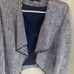 Karl Lagerfeld Paris Tweed Waterfront Jacket Size XL Blue /White Fringe NWT 140