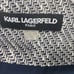 Karl Lagerfeld Paris Tweed Waterfront Jacket Size XL Blue /White Fringe NWT 140