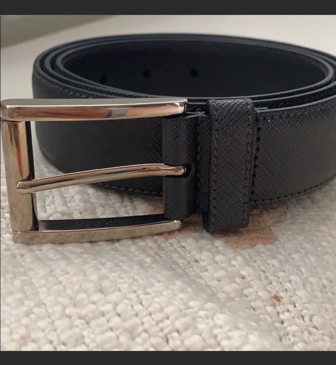 Prada Saffiano Leather Belt