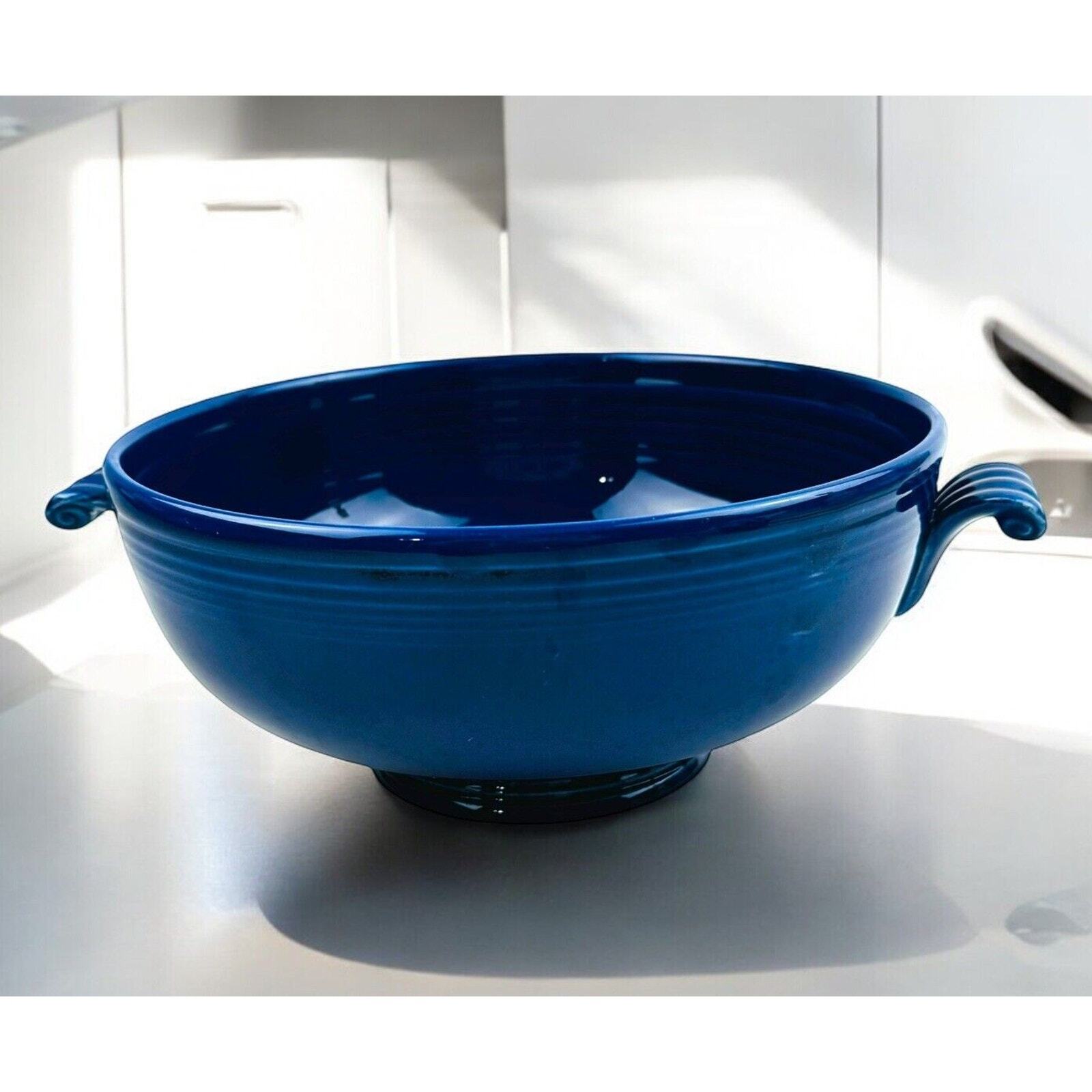 Fiesta Fiestaware HLC Cobalt 8 Casserole Dish NO LID Scrolled Handles