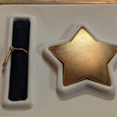 In box 1999 Estēe Lauder SHINING STAR Solid Perfume Compact Full