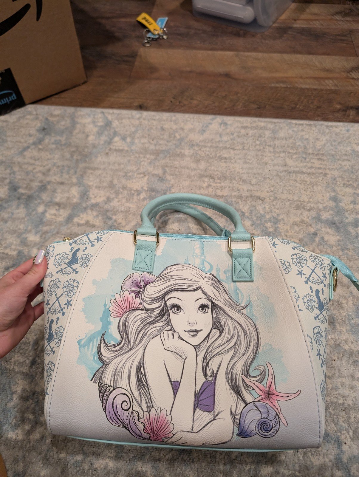 Loungefly Ariel sketch satchel