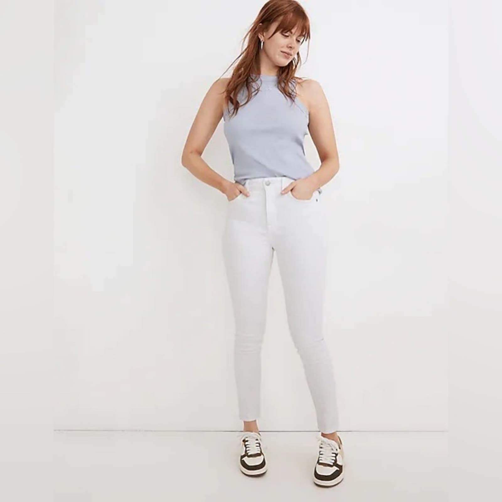 Madewell Curvy High-Rise Skinny Jeans in Pure White Size 27 AJ185 Stretch