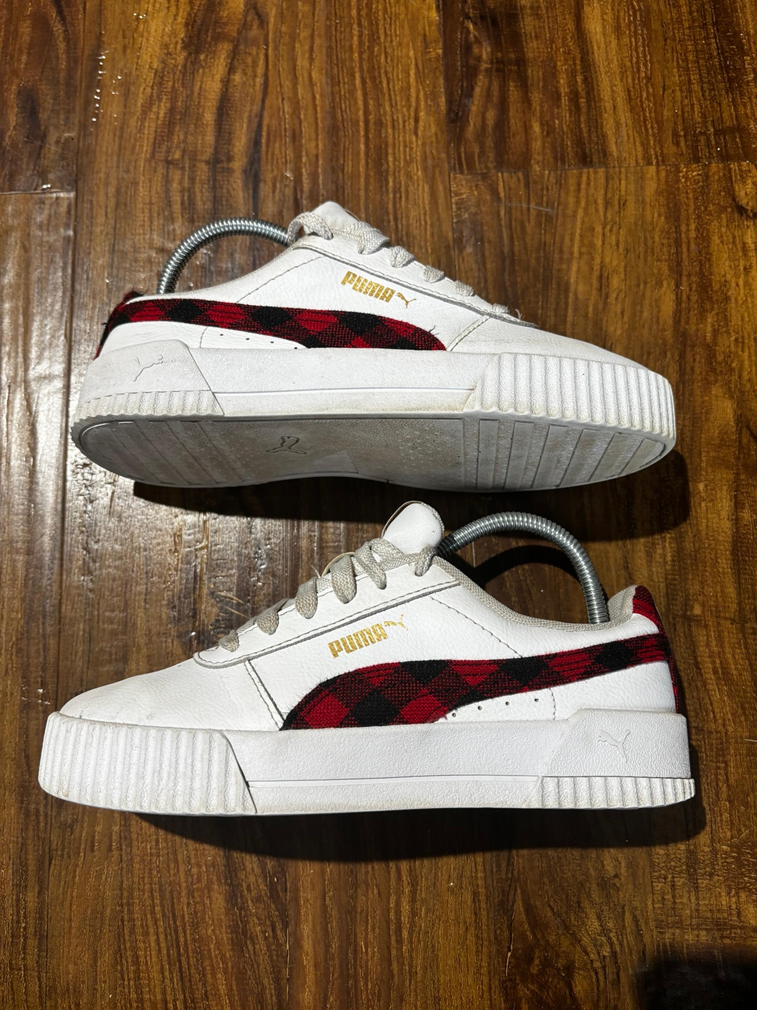 Puma 384767-01 Carina Winter Plaid Infant Girls Sneakers Shoes Casual Size 3.5