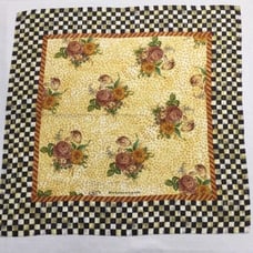 Mackenzie Childs Check 100% Silk Scarf