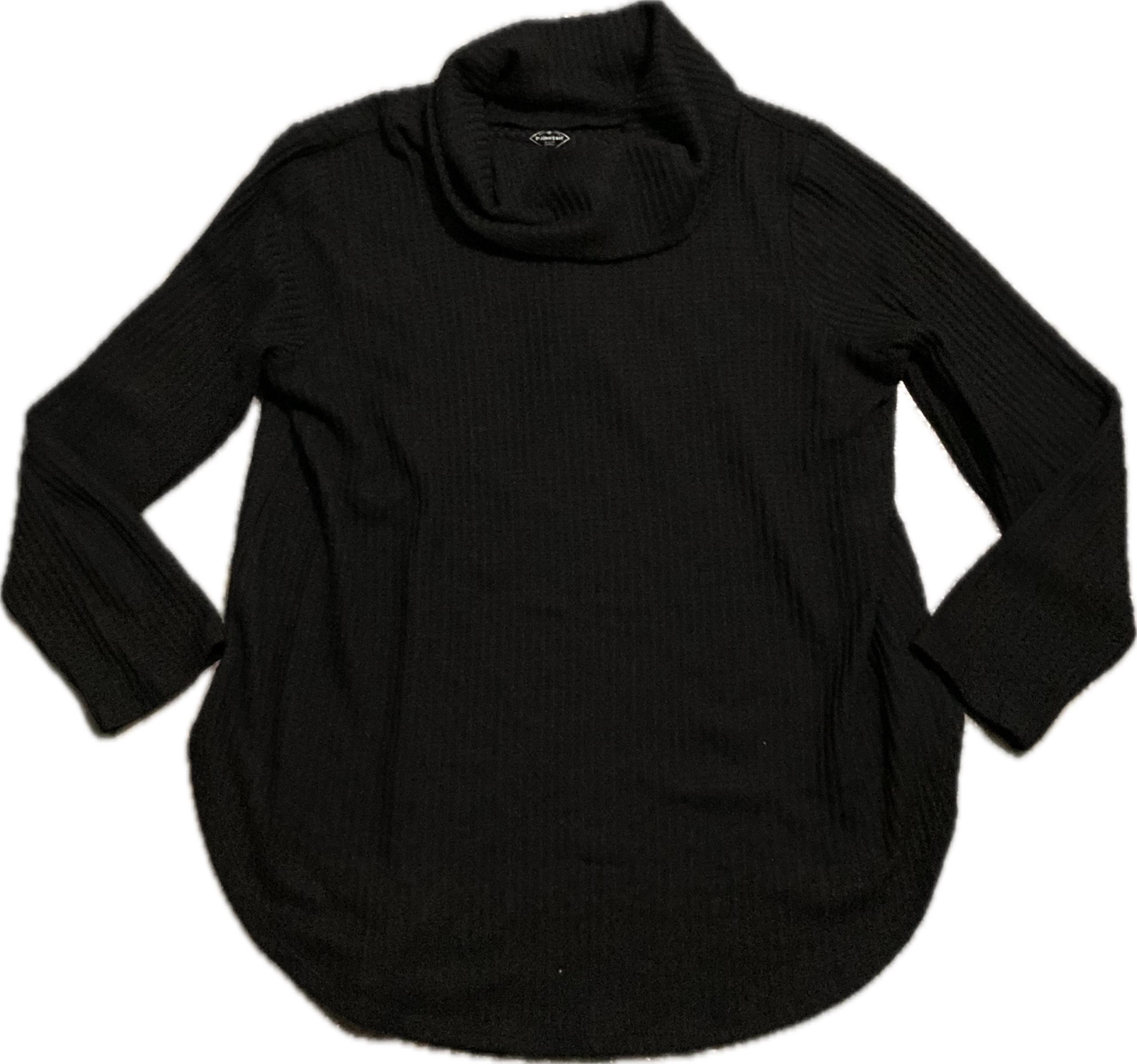 St. John’s Bay Women’s Cowl neck Black Sweater Size XL