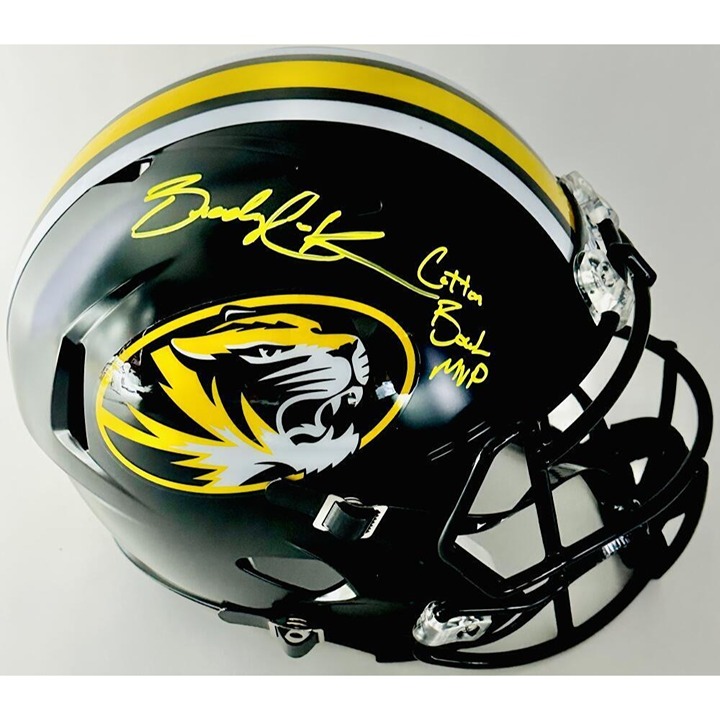 BRADY COOK SIGNED MISSOURI TIGERS FULL SIZE REP HELMET MIZZOU AUTOGRAPH BAS 111