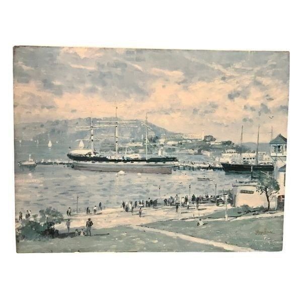 Thomas Kinkade Painting SAN FRANCISCO ALCATRAZ Canvas 12 x 16