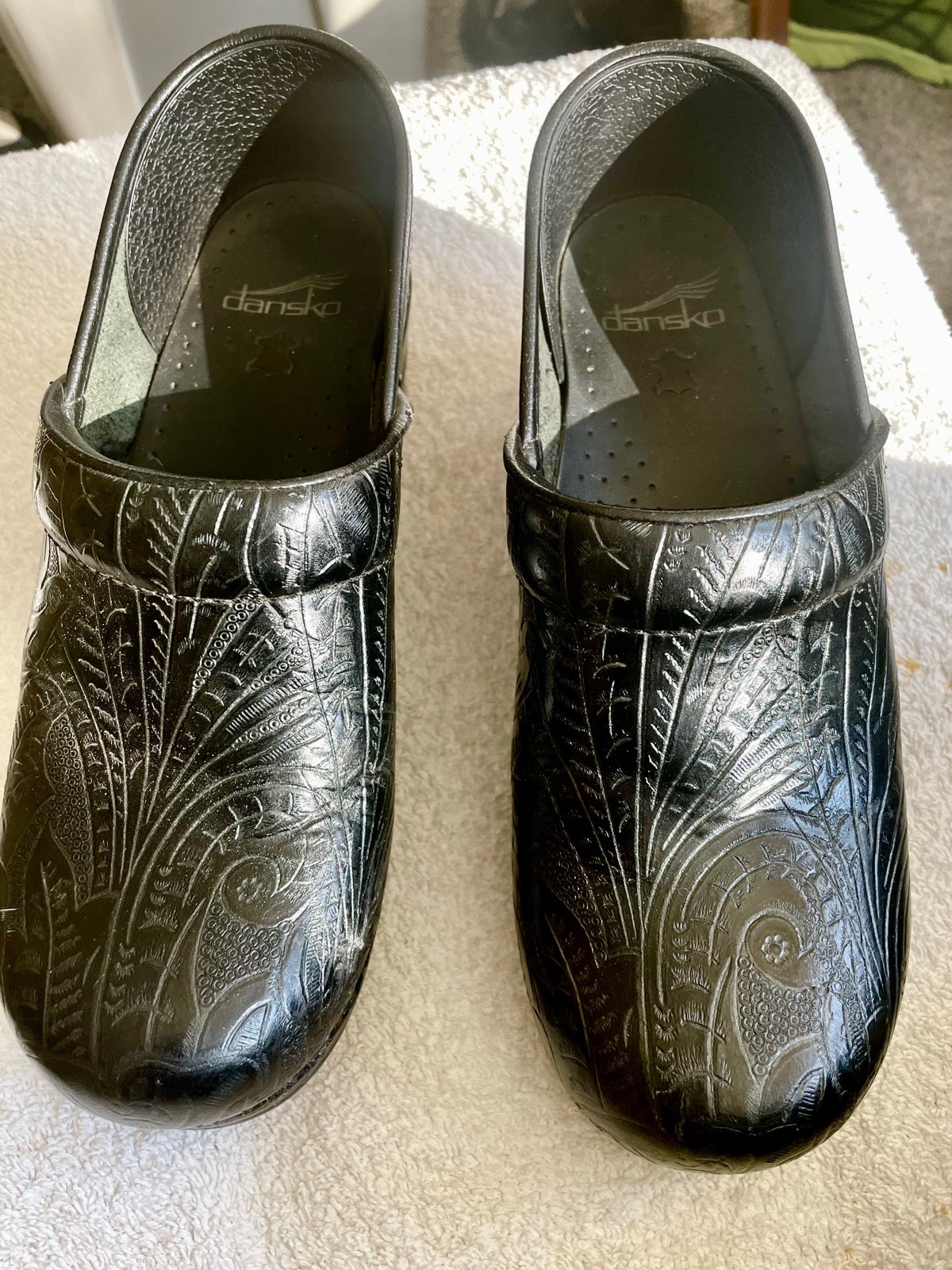Dansko Black Paisley Clog