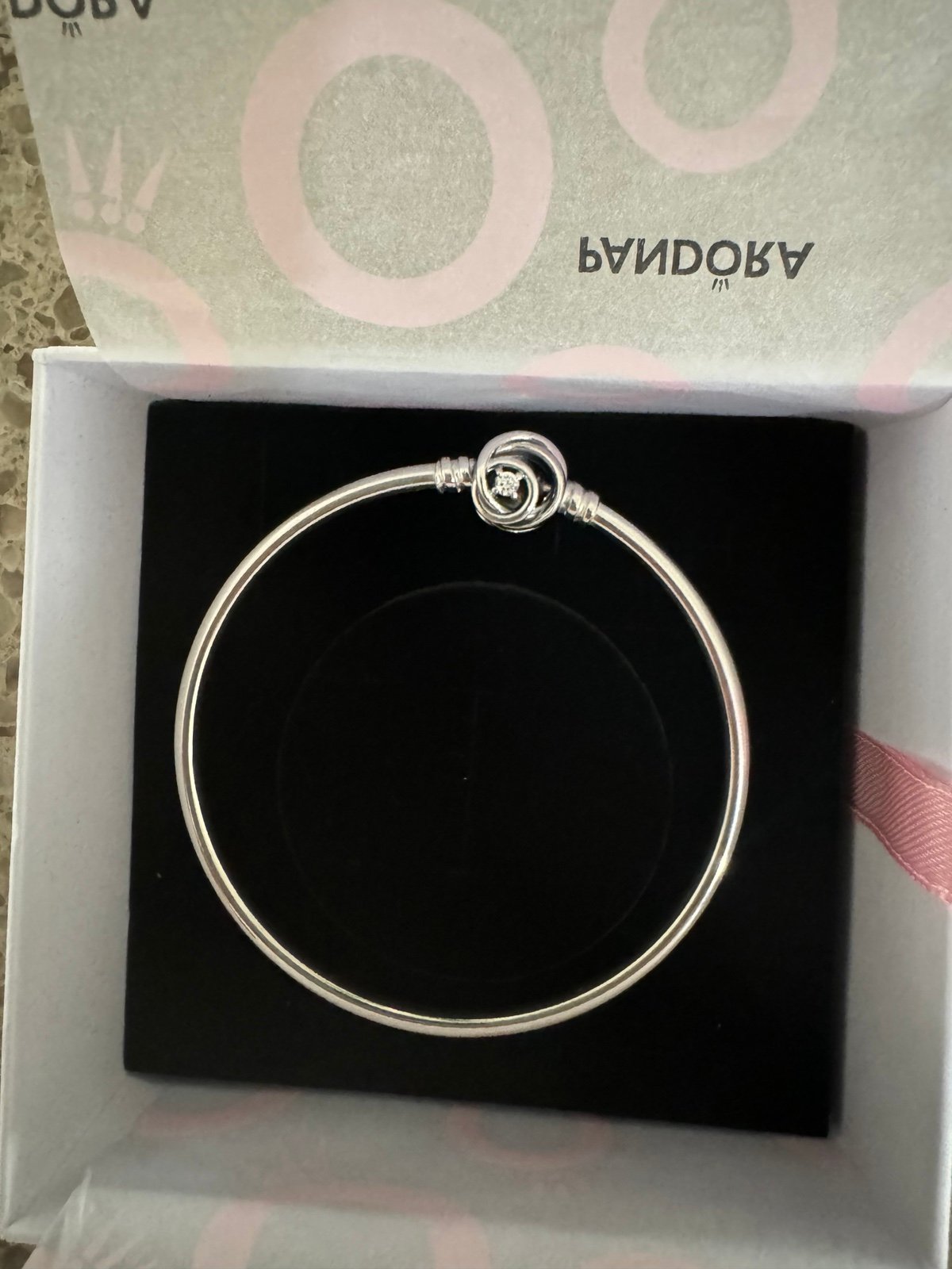 Pandora Moments Encircled Clasp Bangle. Brand new with box