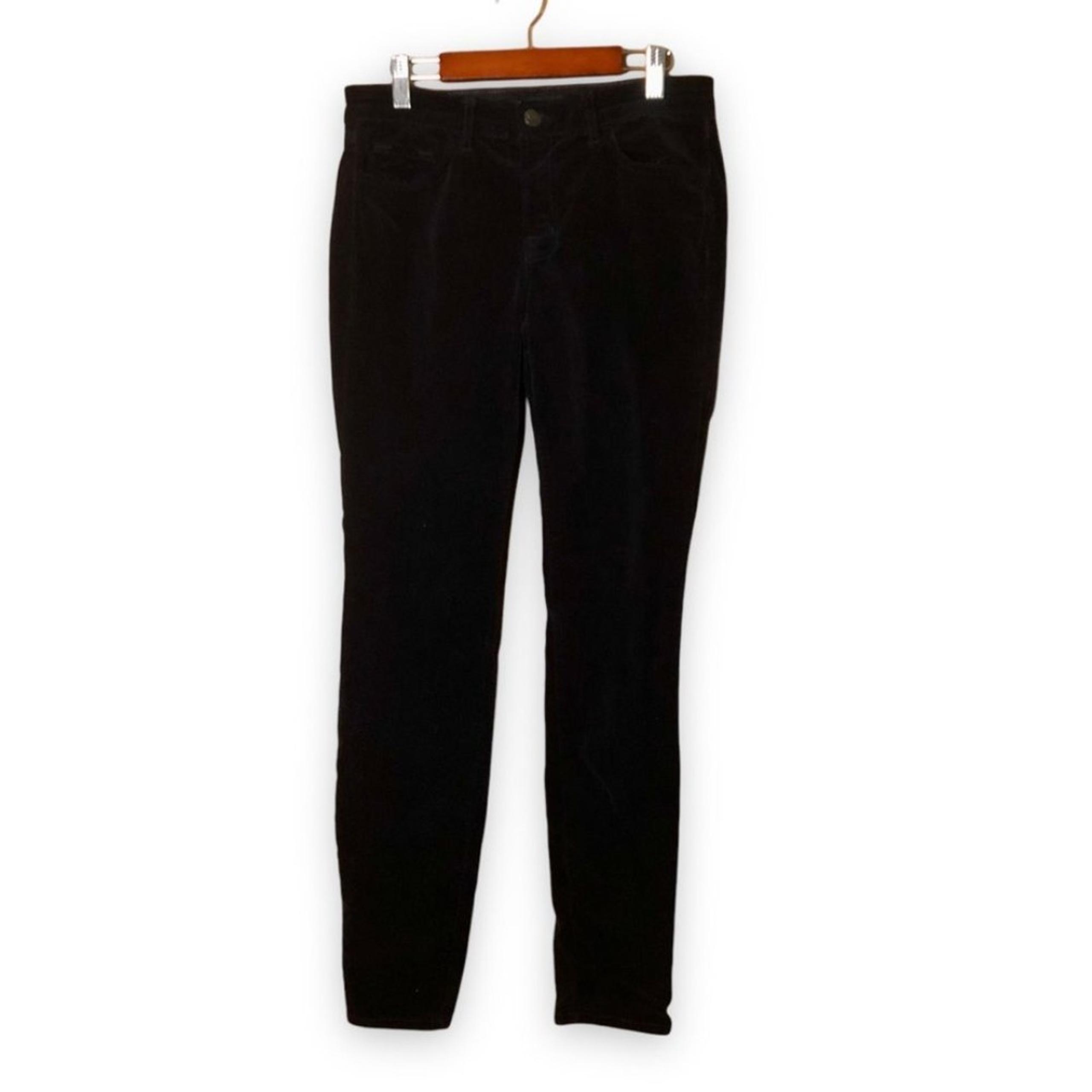 J Brand Skinny Leg Black Corduroy Pants Size 28