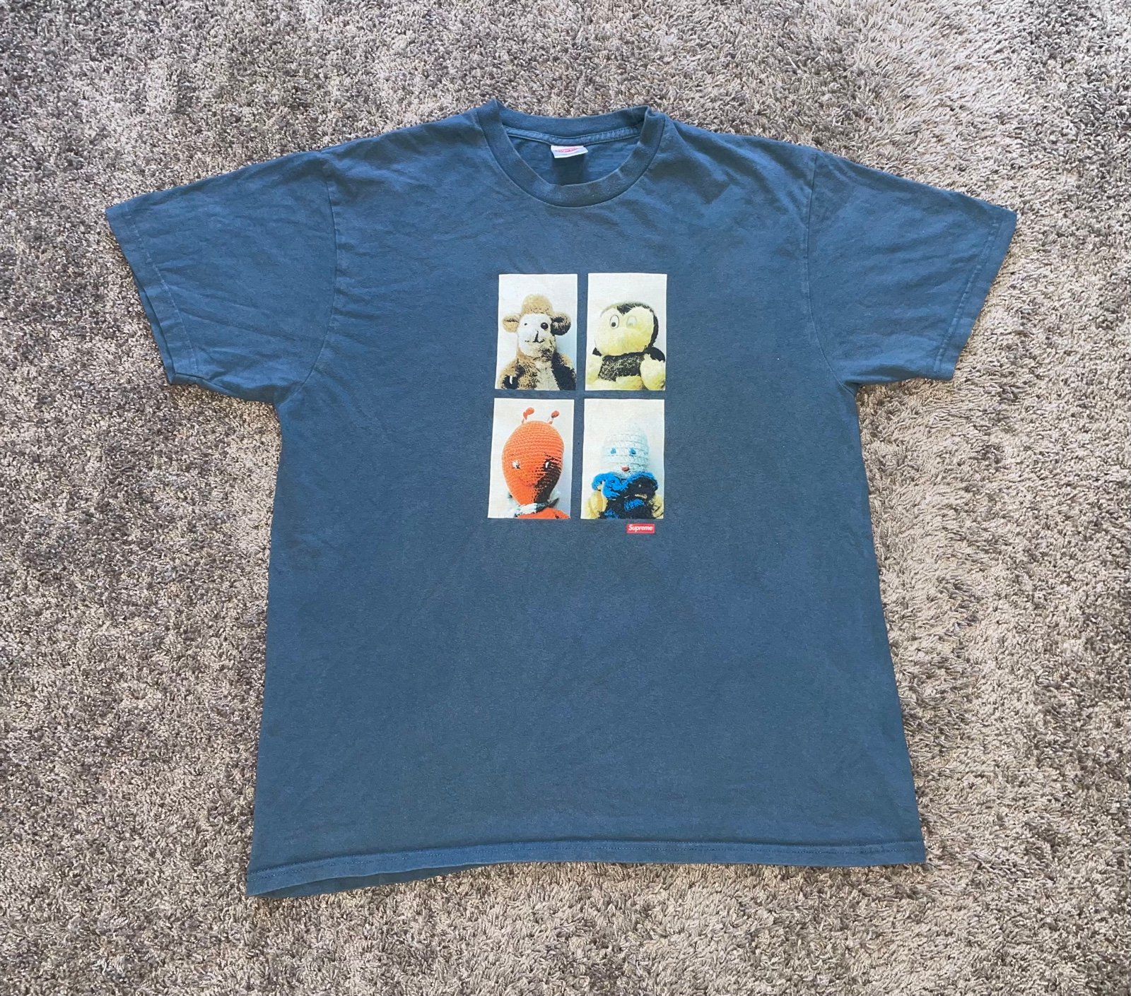 Supreme Mike Kelley Ahh Youth T-Shirt Sz Large slate blue