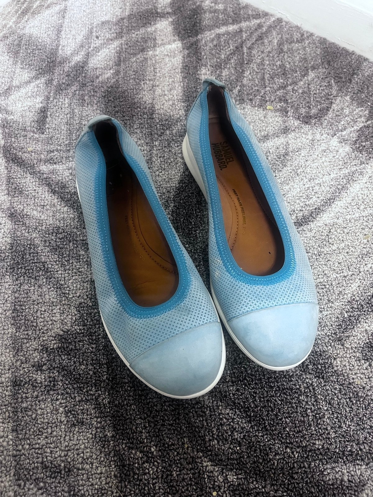 Samuel Hubbard Womens Slip Ons Size 8.5 Sky Blue