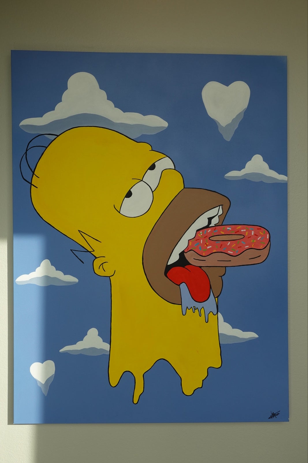 Homer Simpson Wall Art 100% Hand-Painted