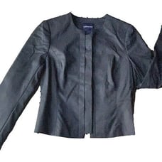 NWT Magaschoni Snap-Front Blazer Jacket Jet Black Size 8 Womens 430MSRP