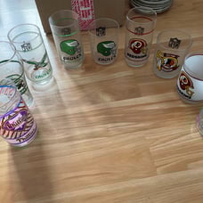 Awesome Vintage Glassware Mobil Gas NFL Bundle
