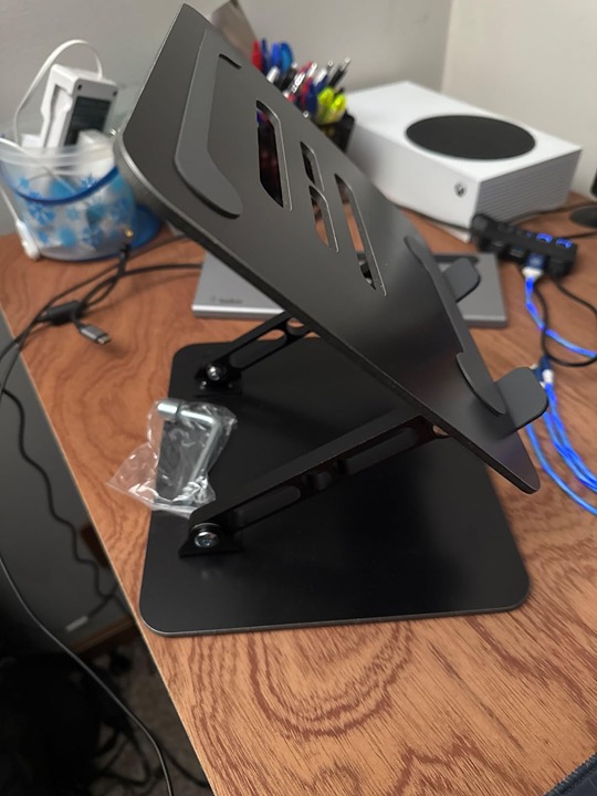 NEW Adjustable Laptop Stand for Desk, Metal Foldable Laptop Riser | SALE