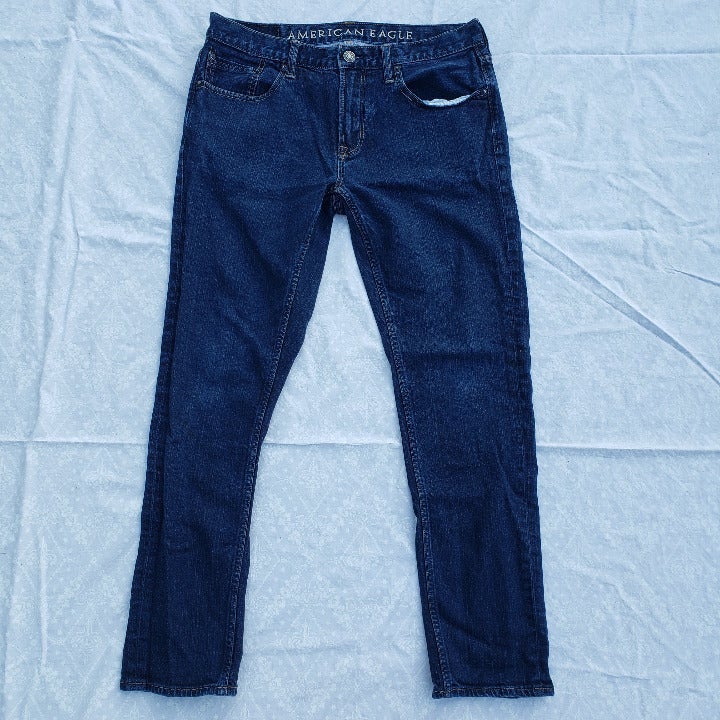 American Eagle Skinny Jeans Blue Denim - Sz 33