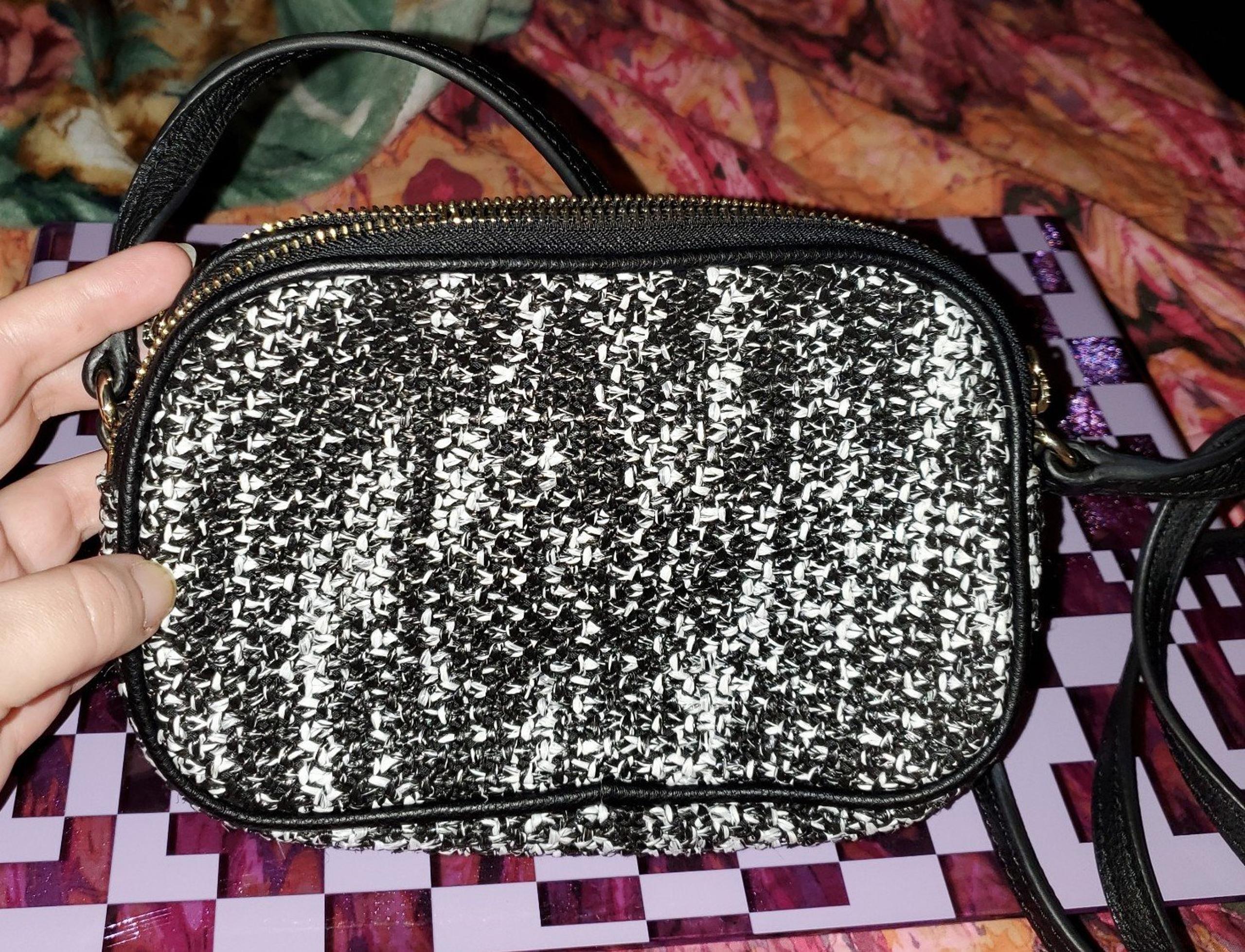 Banana Republic Tweed camera crossbody bag